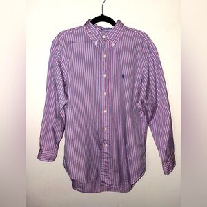 Ralph Lauren Classic Fit stripped button down shirt Size 16 1/2 32/33